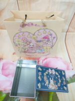 Hộp Thiếc Chữ Nhật Thỏ Xanh Nhỏ Kèm Túi Xách - Ảnh 2