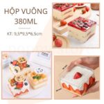 Hộp Nhựa Mica Vuông Kèm Nắp 9560 - Ảnh 2