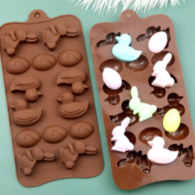 Khuôn Silicon Thỏ Và Vịt - D0738 - Giao màu ngẫu nhiên