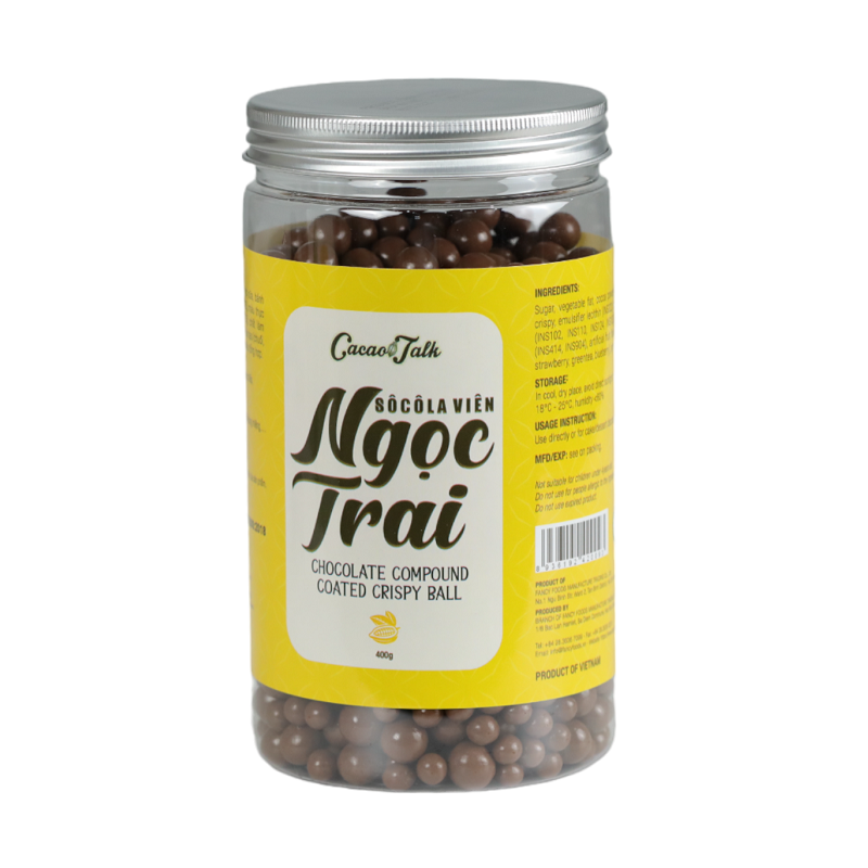 so-co-la-ngoc-chocolate Sô Cô La Viên Ngọc Trai Toffee Caramel Cacao Talk (400g) - Ảnh 1