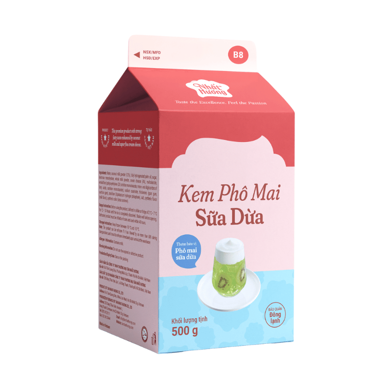 kem-pho-mai-sua-dua-nhat-huong-new-pack Kem Phô Mai Sữa Dừa Nhất Hương - B8 (500 g) - Ảnh 1