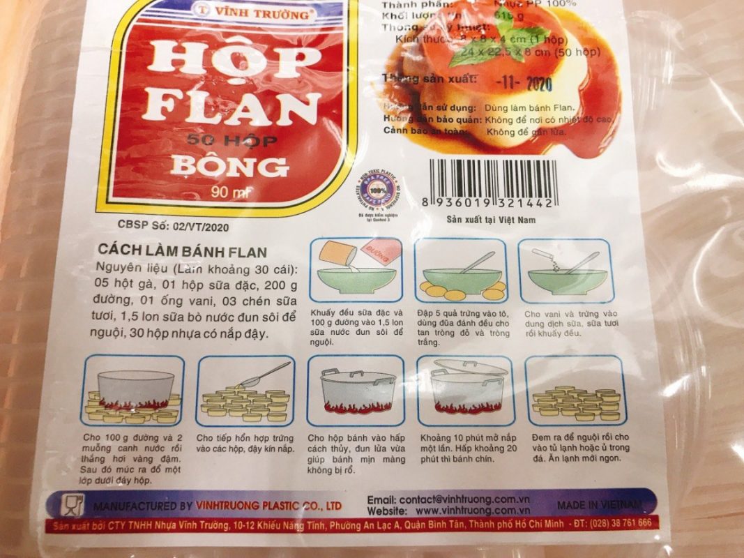 Hộp Flan Bông 50 Cái