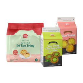 Combo Đế Tart Trứng Và Kem Trứng Vani - Lá Dứa Nhất Hương (Combo 5)