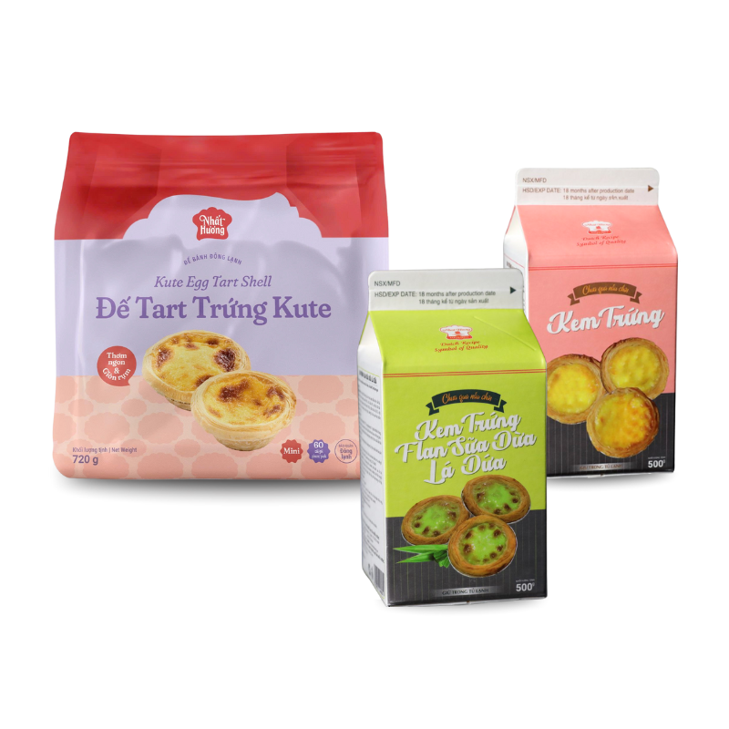 combo-7-tart-trung-kem-la-dua Combo Đế Tart Trứng Kute Và Kem Trứng Vani - Lá Dứa Nhất Hương (Combo 7) - Ảnh 1
