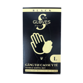Hộp Găng Tay Silicon Màu Đen 100 Cái Size L
