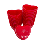 Ly Nhựa Trái Tim Màu Đỏ CH55 (25 Cái)