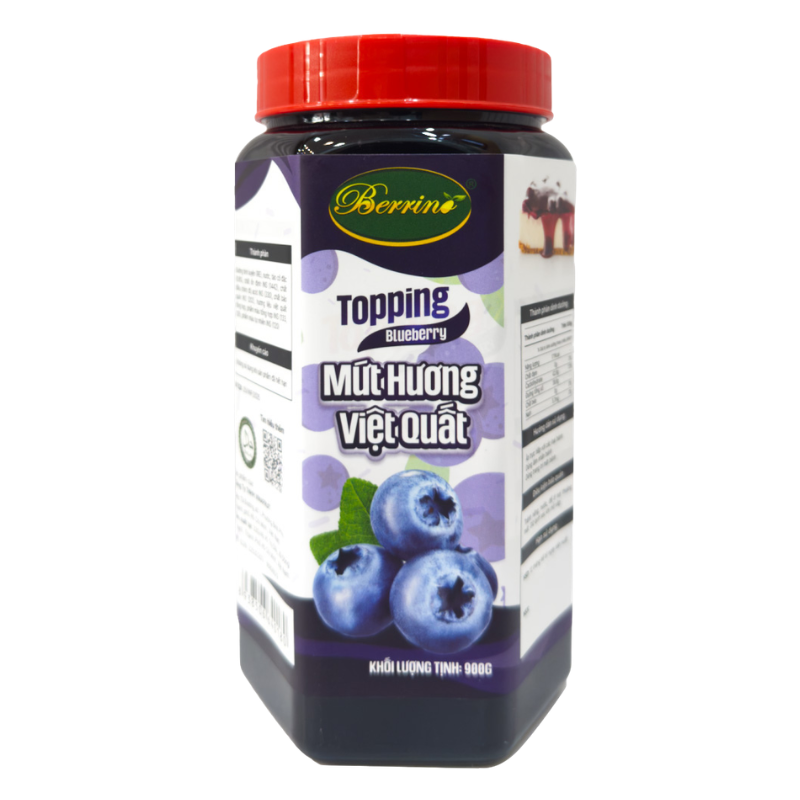 topping-viet-quat-berrino Mứt Topping Hương Việt Quất Berrino (900g) - Ảnh 1