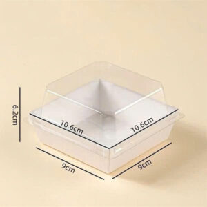 Khay Giấy Kèm Nắp Nhựa 04# Giao Đế Màu Ngẫu Nhiên