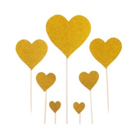 Set Cây Cắm Trái Tim Trang Trí Bánh