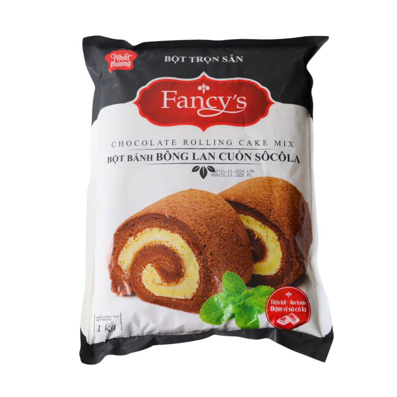 bong-lan-cuon-socola-moi Bột Bánh Bông Lan Cuốn Sô Cô La Fancy's (1kg) - Ảnh 1