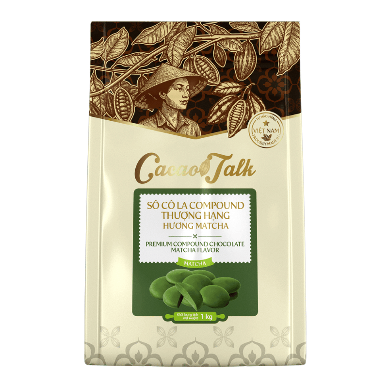 so-co-la-compound-thuong-hang-huong-matcha-1kg Sô Cô La Compound Thượng Hạng Hương Matcha Cacao Talk - Dạng Nút Áo (1 kg) - Ảnh 1