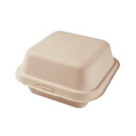 Hộp Bã Mía Vuông Màu Nâu (B003)