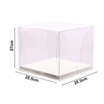 Hộp Mica Vuông Trong Suốt (25.5cm)