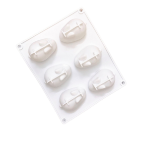 Khuôn Silicon Hình Thỏ 6 Ô