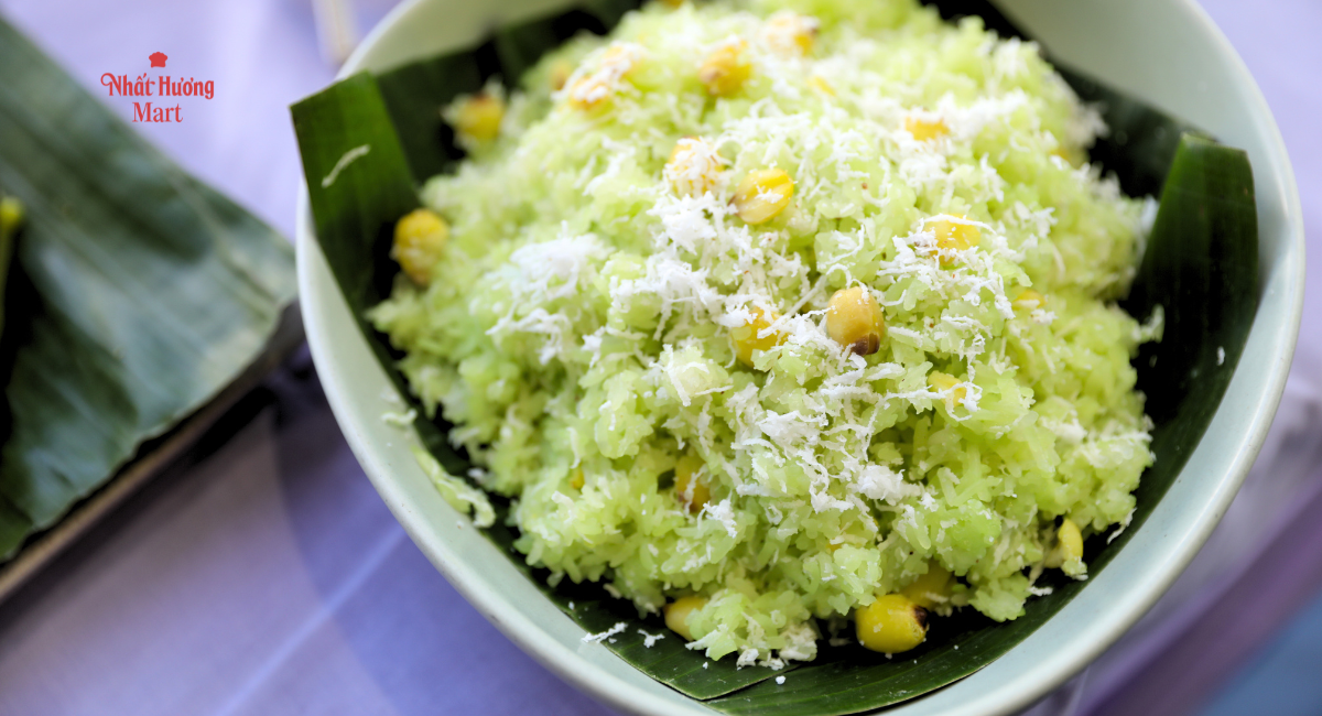 bat mi cong thuc xoi sen la dua deo thom ngot bui 22 Bật mí công thức Xôi Sen Lá Dứa dẻo thơm, ngọt bùi