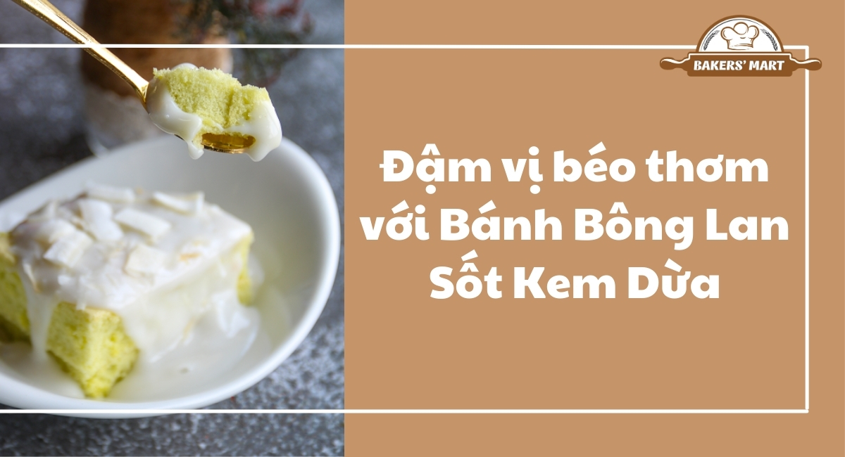 bong lan la dua sot kem dua thun 9 Đậm vị béo thơm với Bánh Bông Lan Lá Dứa Sốt Kem Dừa