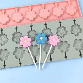 D1000 - Khuôn Silicon Hoa Làm Kẹo Mút - Giao màu ngẫu nhiên