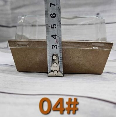 Khay Giấy Kèm Nắp Nhựa 04# Giao Đế Màu Ngẫu Nhiên