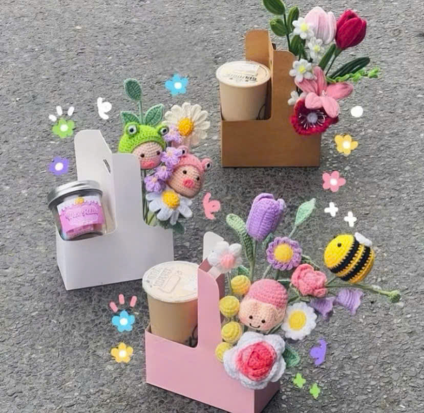 hop 2 ngan hoa tra 1 Hộp 2 Ngăn Cắm Hoa Đựng Trà - Ảnh 5