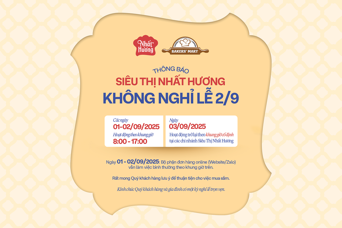 thong bao nghi le SIÊU THỊ NHẤT HƯƠNG KHÔNG NGHỈ LỄ QUỐC KHÁNH 2/9